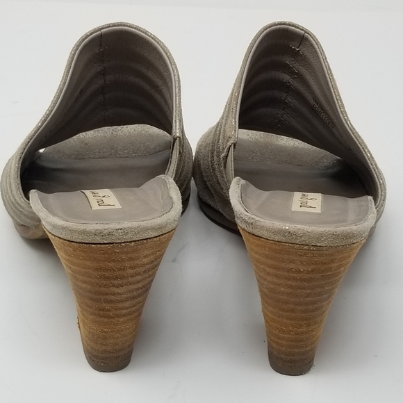 Paul Green Winston Metallic Mule Sandal Slip On Heel Womens Size 4.5 - Picture 3 of 13